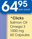 Clicks Salmon Oil Omega 3 1000mg 60 Capsules-Per Pack