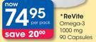ReVite Omega-3 1000mg 90 Capsules-Per Pack