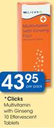 Clicks Multivitamin With Ginseng 10 Effervescent Tablets-Per Pack