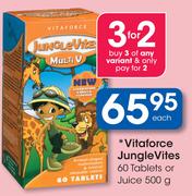 Vitaforce Jungle Vites 60 Tablets Or Juice 500G-Each