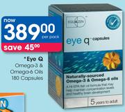 Eye Q Omega-3 & Omega-6 Oils 180 Capsules-Per Pack