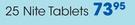 Calmettes 25 Nite Tablets-Per Pack