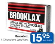 Brooklax 4 Chocolate Laxatives-Per Pack