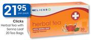 Clicks Herbal Tea With Senna Leaf 20 Tea Bags-Per Pack