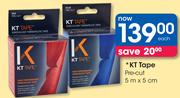 KT Tape Pre-Cut 5m x 5cm
