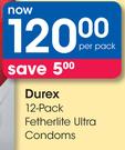 Durex 12-Pack Fetherlite Ultra Condoms-Per Pack