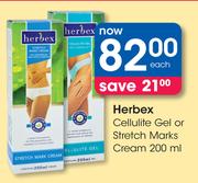 Herbex Cellulite Gel Or Stretch Marks Cream-200ml Each