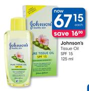 Johnson's Tissue Oil SPF 15-125ml Each
