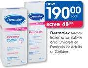 Dermalex Repair Eczema For Babies And Children Or Psoriasis For Adults Or Children Each