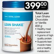 Total Lean Lean Shake Chocolate Or Vanilla-830G