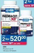 USN Phedra-Cut XT 120 Plus 30 Tablets-2's