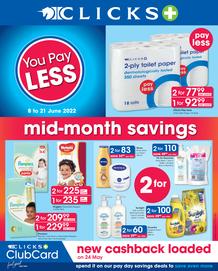 Clicks : Mid-Month Savings (08 June - 21 June 2022)