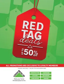 Leroy Merlin : Red Tag Deals (31 May - 02 July 2024)