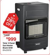 Totai 3 Panel Gas Heater Black 4KW 81423572