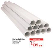 Marley PVC Pipe 50mm x 6m 81410747-Each