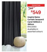 Inspire Nemo Curtain Jacquard Carol 1200cm x 280cm 81443593