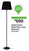 Inspire Junon Metal Floor Lamp Black E27 81481963