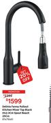 Delinia Fanny Pullout Kitchen Mixer Tap Black H42.3cm Spout Reach 25cm 81479461