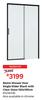 Remix Shower Door Single Slider Black With Clear Glass 100 x 195cm 81456336