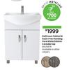 Bathroom Cabinet & Basin Free Standing Pure White 550mm Excludes Tap 81474879