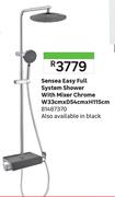Sensea Easy Full System Shower With Mixer Chrome W33cm x D54cm x H115cm 81487370