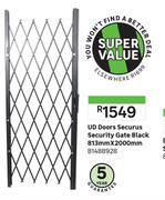 UD Doors Securus Security Gate Black 813mm x 2000mm 81488928