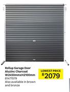 Rollup Garage Door Aluzinc Charcoal W2450mm x H2100mm 81477079
