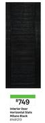 Interior Door Horizontal Slats Milano Balck 81481213