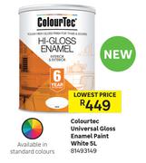Colourtec 5L Universal Gloss Enamel Paint White 81493149