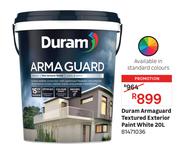 Duram 20L Armaguard Textured Exterior Paint White 81471036