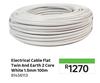 Electrical Cable Flat Twin And Earth 2 Core White 1.5mm 100m 81456113
