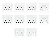 Lexman Double Socket 100 x 100 White 10 Pack 81492130
