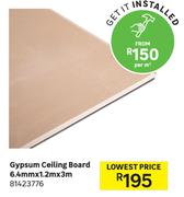 Gypsum Ceiling Board 6.4mm x 1.2m x 3m 81423776