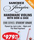 Sanchez Handmade Violins With Bow & Case 4/4 Size E900-4/4-Each