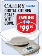 Camry Digital Kitchen Scale With Bowl E365042P
