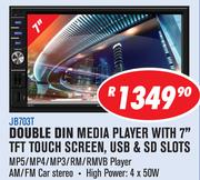 Jebson Double Din Media Player With 7" TFT Touch Screen, USB & SD Slots JB703T
