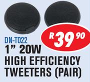 Dixon 1" 20W High Efficiency Tweeters Pair DN-T022