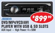Jebson DVD/MP4/VCD/AVI Player With USB & SD Slots JB6980DVD