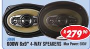 Jebson 600W 6x9" 4 Way Speakers JB698
