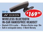 Dixon Wireless Bluetooth In-Ear Handsfree Headset SBT-101