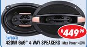 Dixon 420W 6x9" 4 Way Speakers DNP694TJ