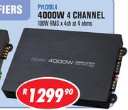 Dixon Car Amplifiers 4000W 4 Channel PYU200.4