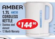 Amber 1.7Ltr Cordless Kettle AM230