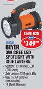 Beyer 3W Cree LED Spotlight With Side Lantern BR208B
