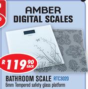 Amber Digital Bathroom Scale RTC3020-Each