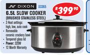 Dixon 6.5Ltr Slow Cooker Brushed Stainless Steel SC065
