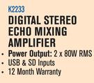 Dixon Digital Stereo Echo Mixing Amplifier K2233