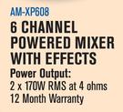 Dixon 6 Channel Powered Mixer With Effects AM-XP608