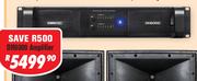 DXN Pro 2x 1000W Bridgeable Professional Power Amplifier DH6000