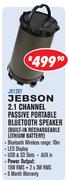 Jebson 2.1 Channel Passive Portable Bluetooth Speaker Built-In Rechargeable Lithium Battery JB12BT
